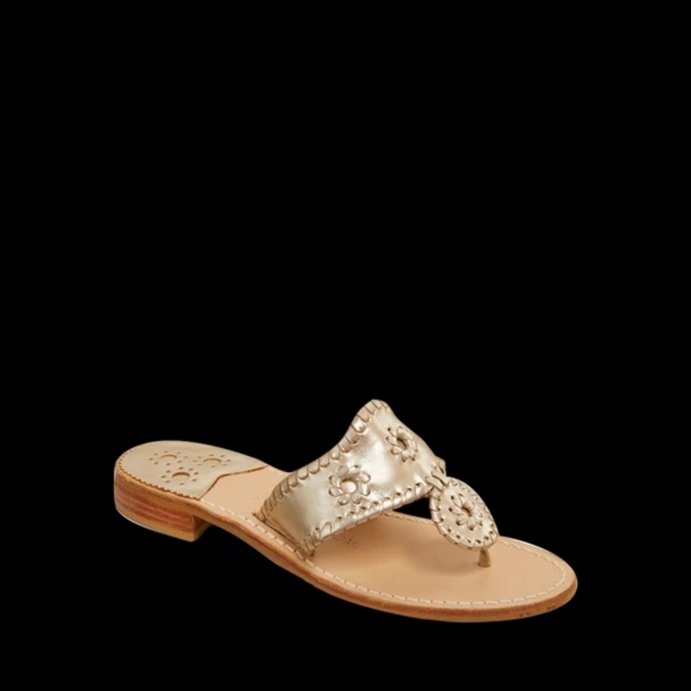 Jack Rogers Jacks Flat Sandal in Platinum